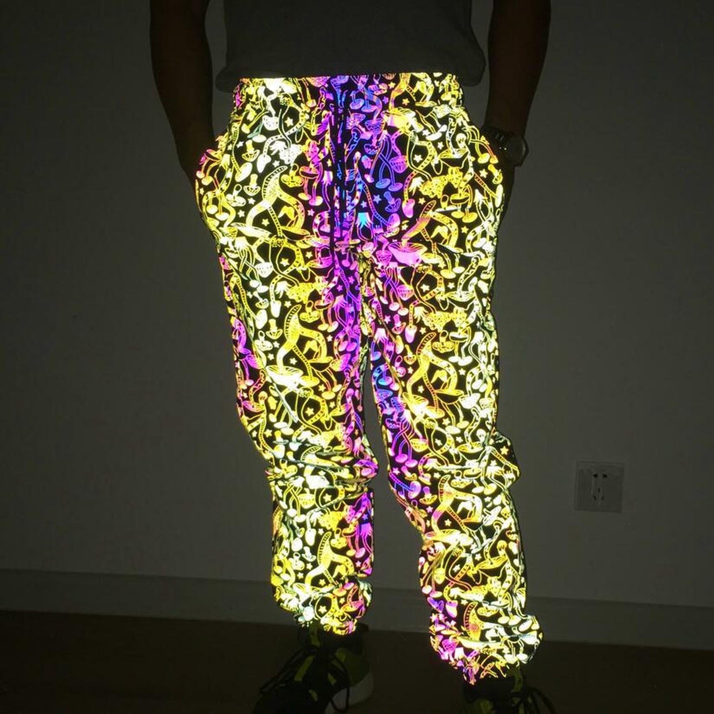 Festie Reflective Pants For Raves And EDM Festivals