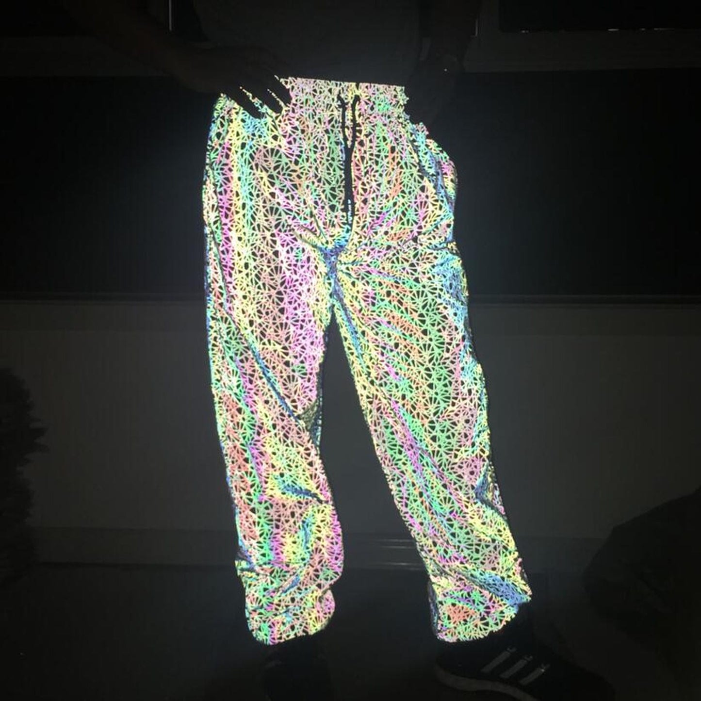 Festive Reflective Pants for EDM Rave Festivals