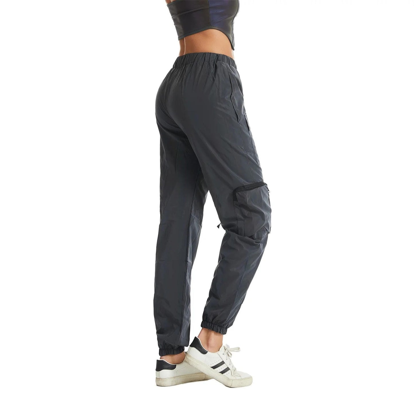 Reflective Plus Size Pants for EDM Festivals and Raves