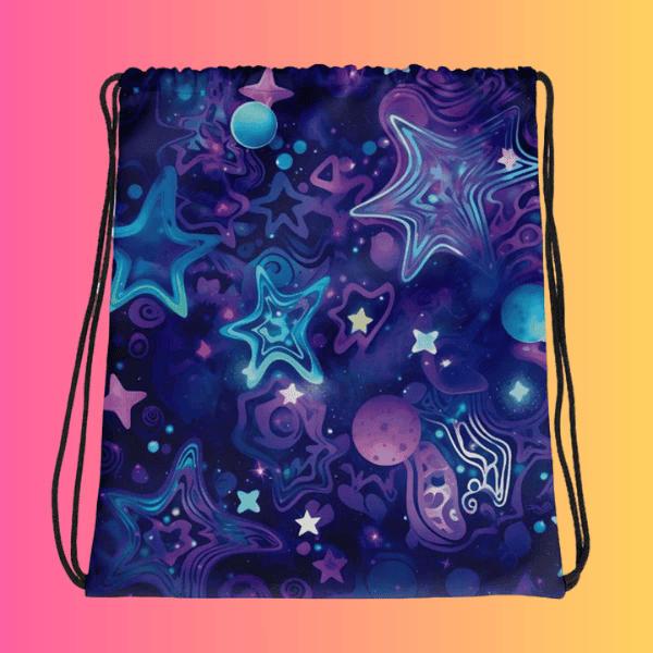 Psychedelic Universe Festival Drawstring Backpack