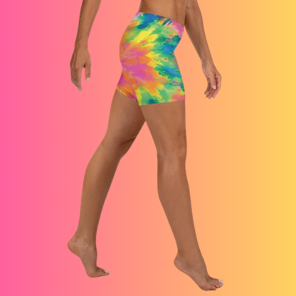 Funky Tie-Dye Festival Shorts - Custom Rave Wear - EDMFestieGear.com