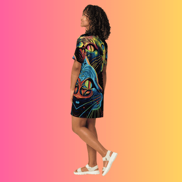 Vibrant Festival Vibes T-Shirt Dress