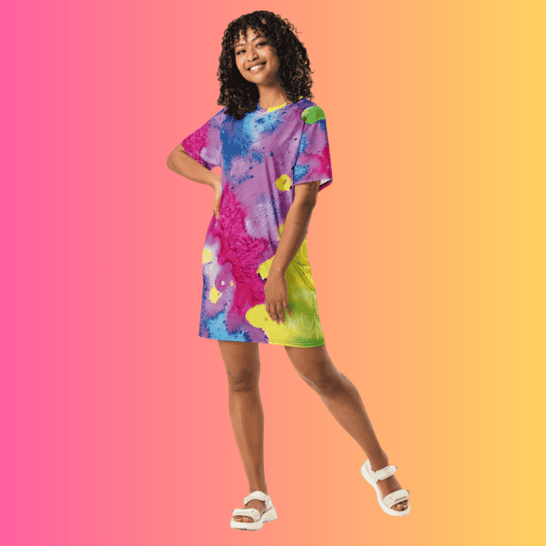 Playful Versatile T-Shirt Dress for Festivals and Raves