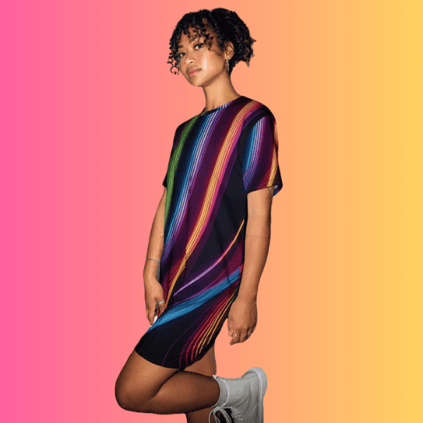 Vibrant Versatile T-Shirt Dress for Raves and Festivals