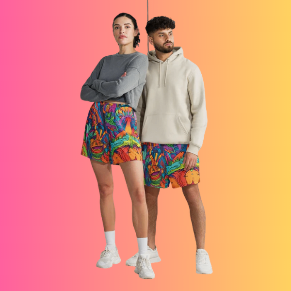 All-Over Print Unisex Athletic Long Shorts for Festivals - EDMFestieGear.com