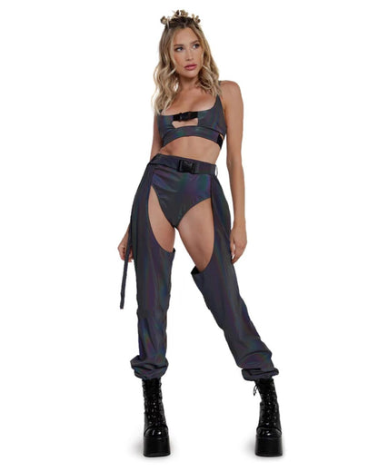 EDM Closed Foot Chap Pants for Raves and Festivals