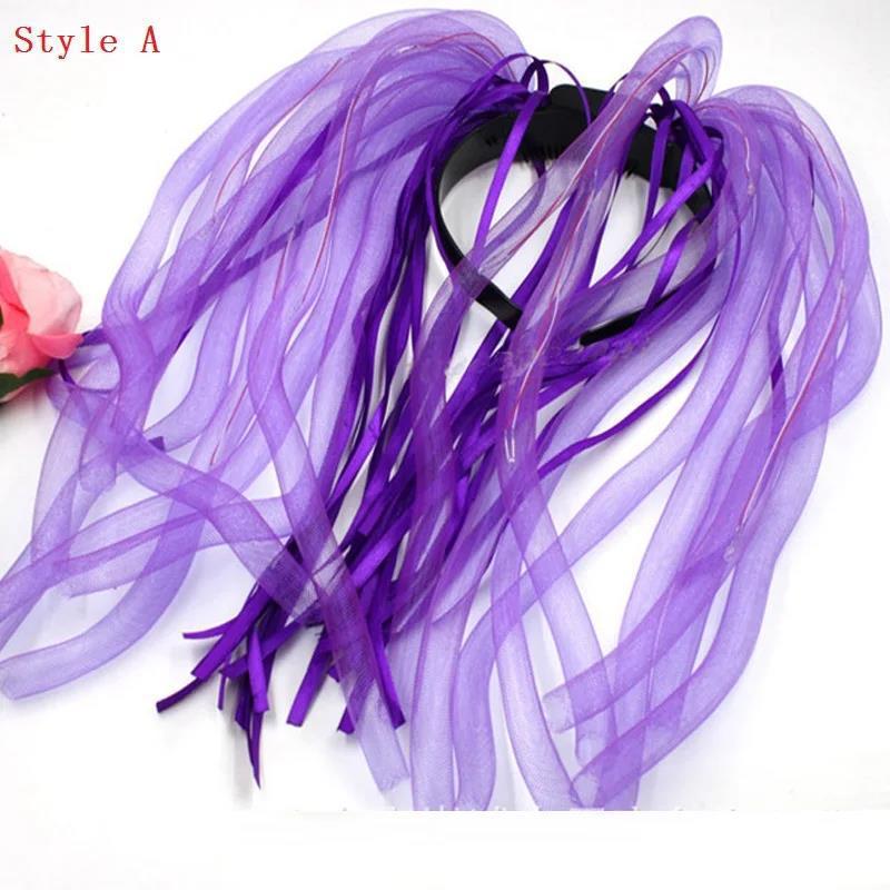 Light-Up Hair Braids Headbands with LED Glow for Rave and EDM Festivals