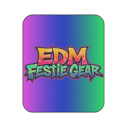 EDM Festival Gear Picnic Blanket — Neon Gradient Festival Blanket for Rave Adventures