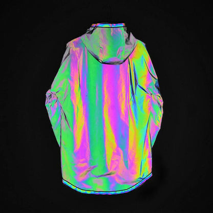 Reflective Hooded Jacket for EDM Festivals