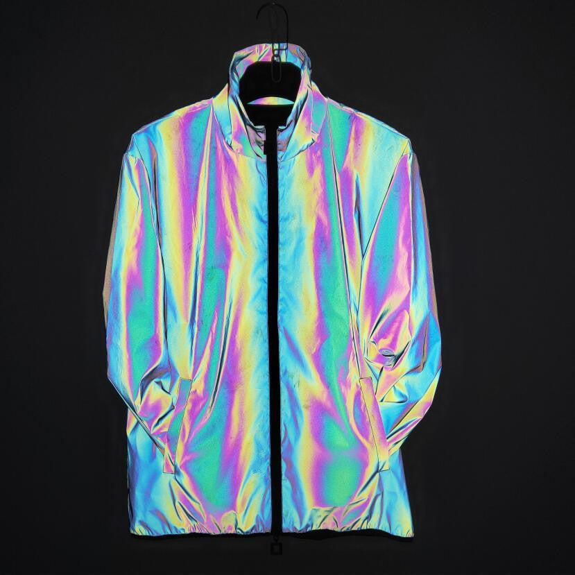 Reflective Lapel Coat for EDM Music Festivals and Raves