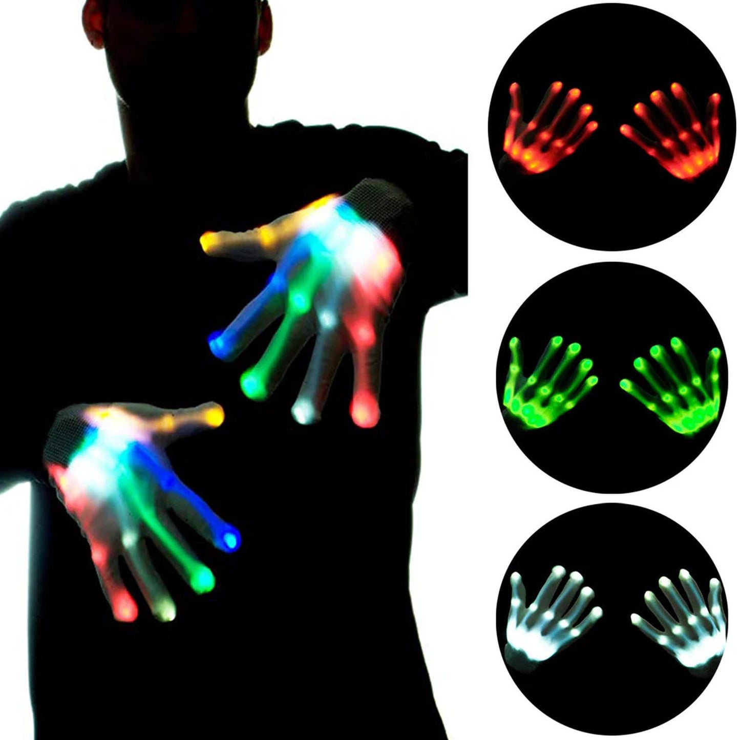 LED Gloves For Raves And EDM Music Festivals