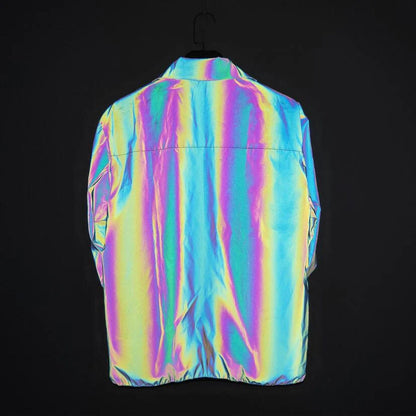 Reflective Lapel Coat for EDM Music Festivals and Raves