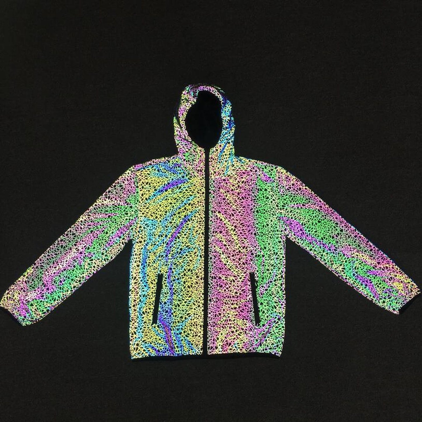 Reflective Rave Coat for EDM Music Festivals