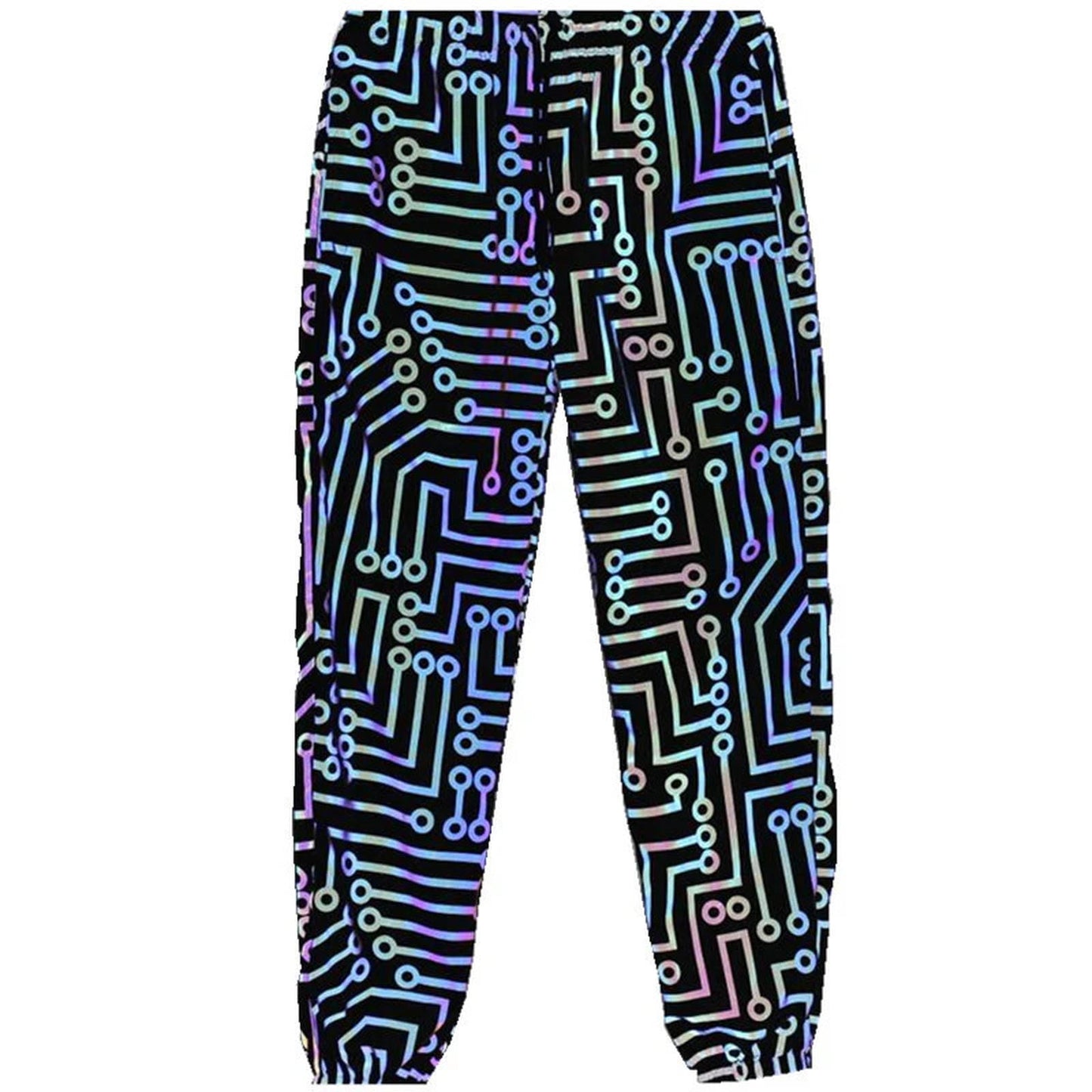Reflective Rave Festival Pants for EDM Enthusiasts