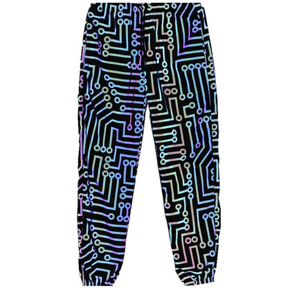Reflective Rave Festival Pants for EDM Enthusiasts