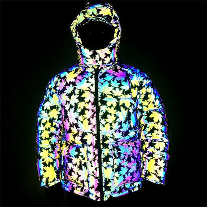 Holographic Reflective Rave Coat for EDM Festivals