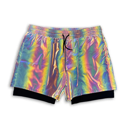 Festival Reflective Shorts for EDM Raves - Bold, Stylish, and Comfortable