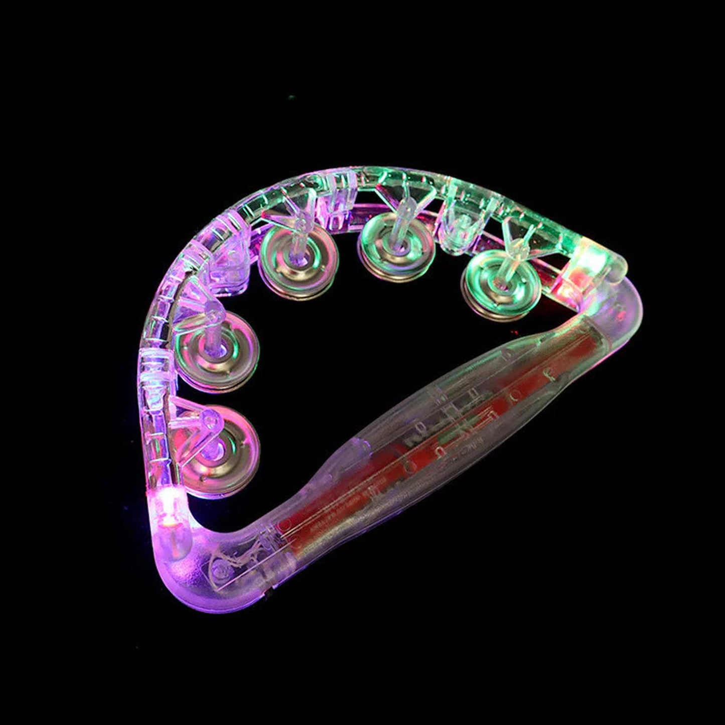 Plastic Led Tambourine Toy For EDM Festivals And Raves