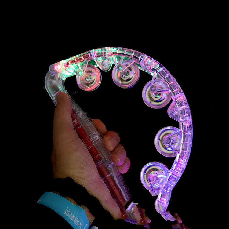 Plastic Led Tambourine Toy For EDM Festivals And Raves