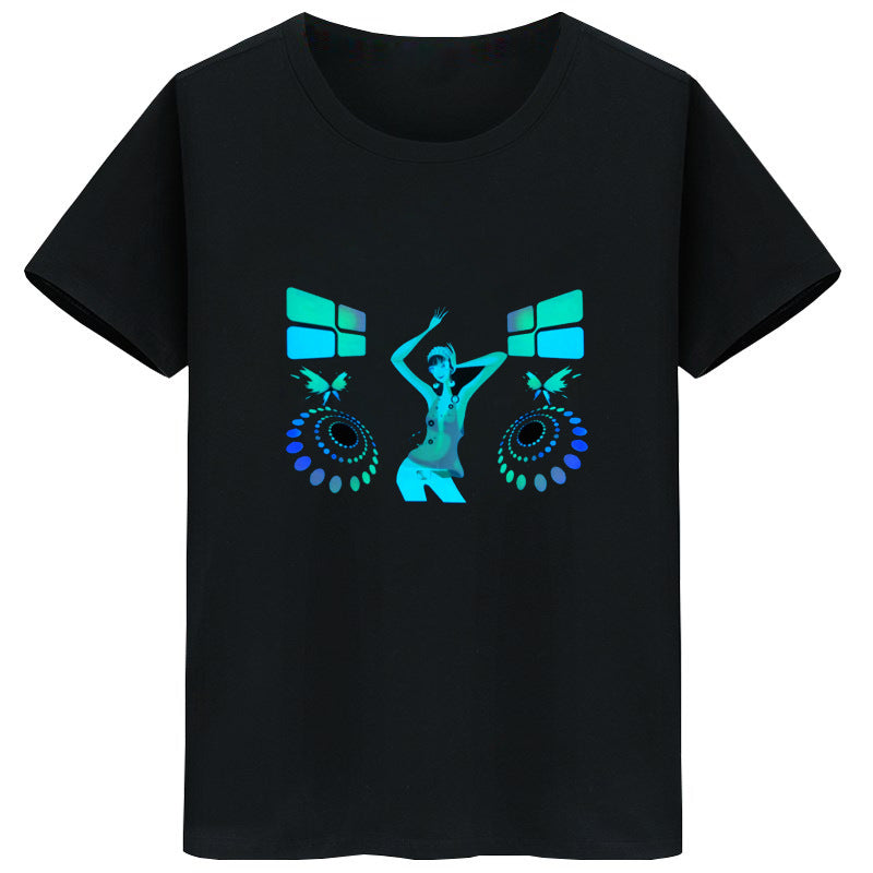 Voice-activated Light-emitting Clothes Led Light-emitting T-shirt