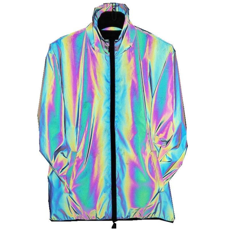 Reflective Lapel Coat for EDM Music Festivals and Raves