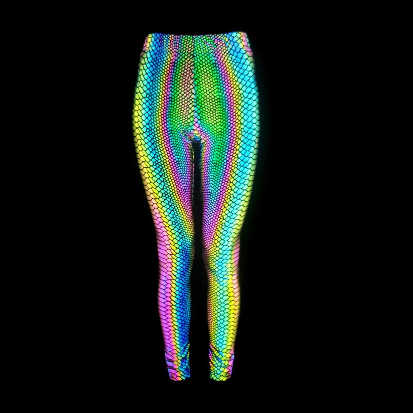 Reflective Slim Fit Fitness Pants for Raves and Festivals - Perfect for EDM Enthusiasts