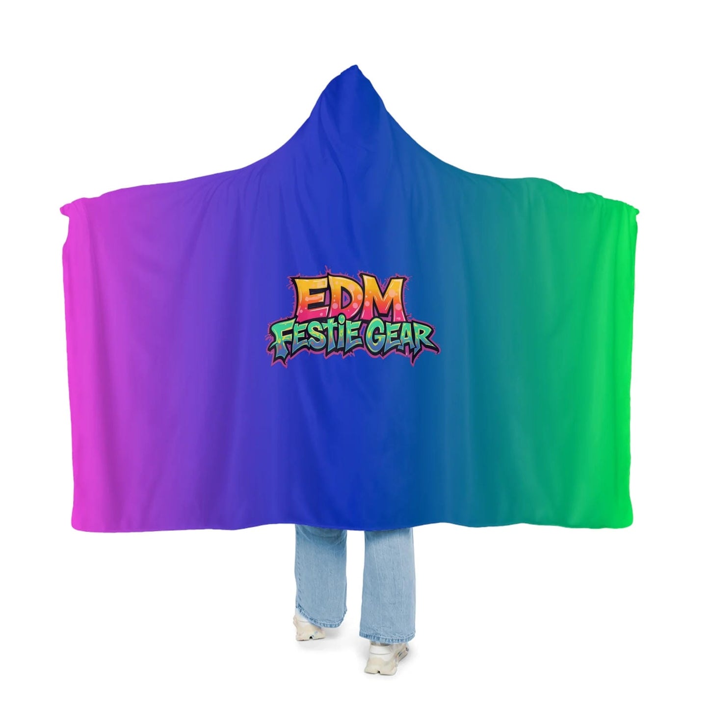 EDM Festival Gradient Hooded Snuggle Blanket