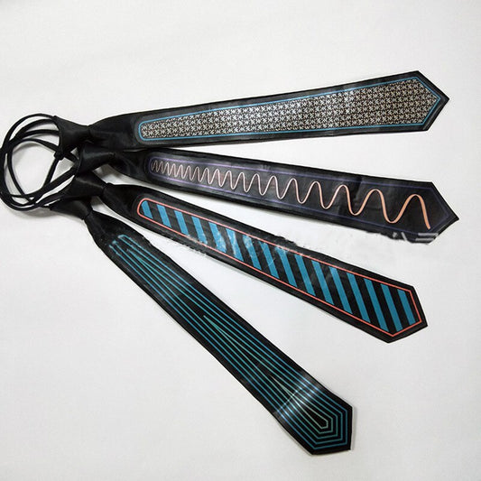 Glowing Voice-Activated Tie for Raves and EDM Festivals
