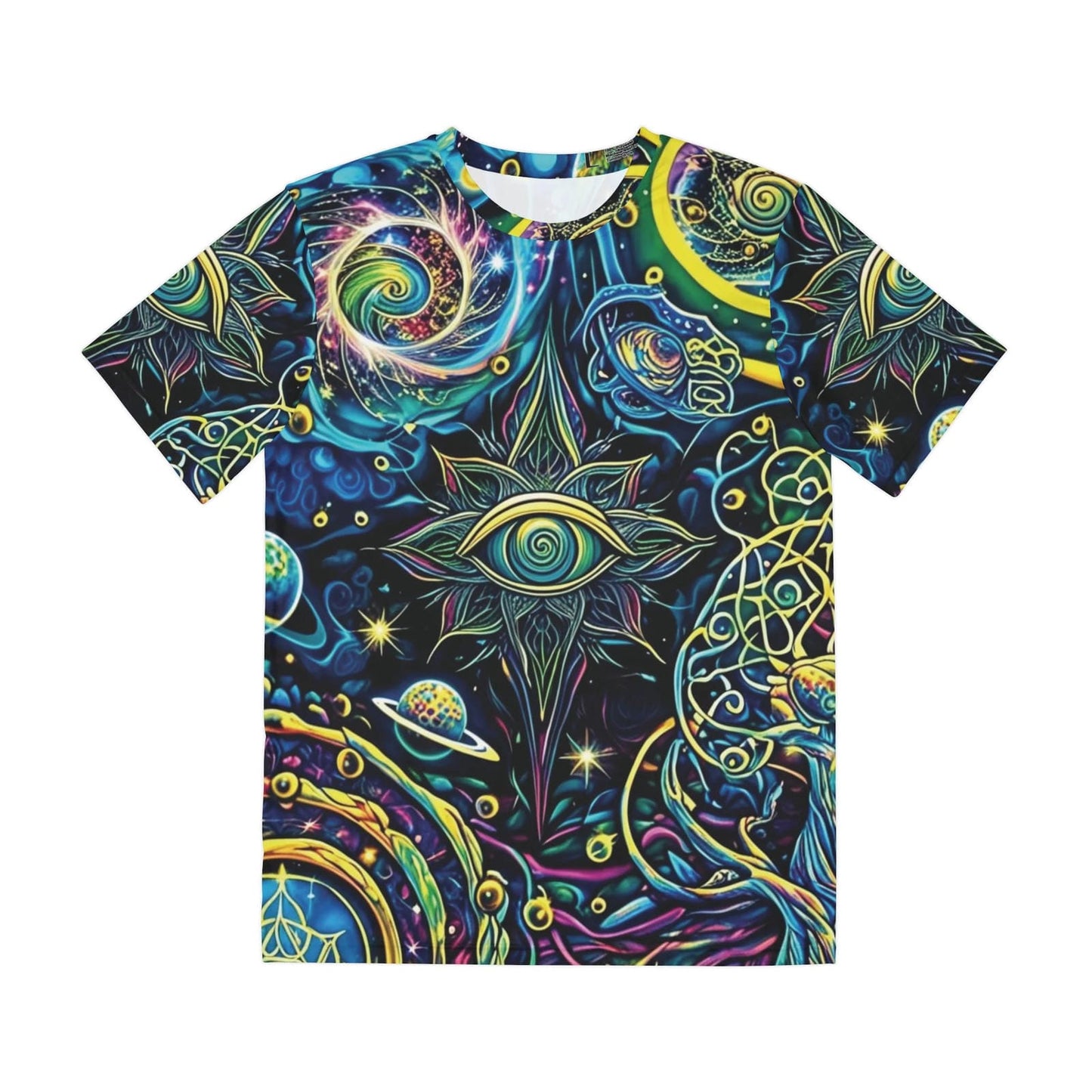 Cosmic All-Seeing Universe EDM Festival Rave T-Shirt - Size XL and Above