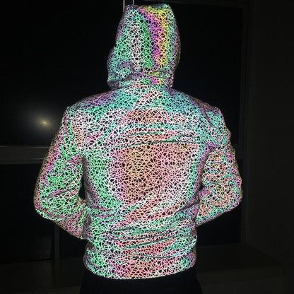 Reflective Rave Coat for EDM Music Festivals