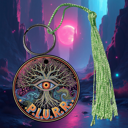 PLURR Aluminum Keychain for Raves and Festivals