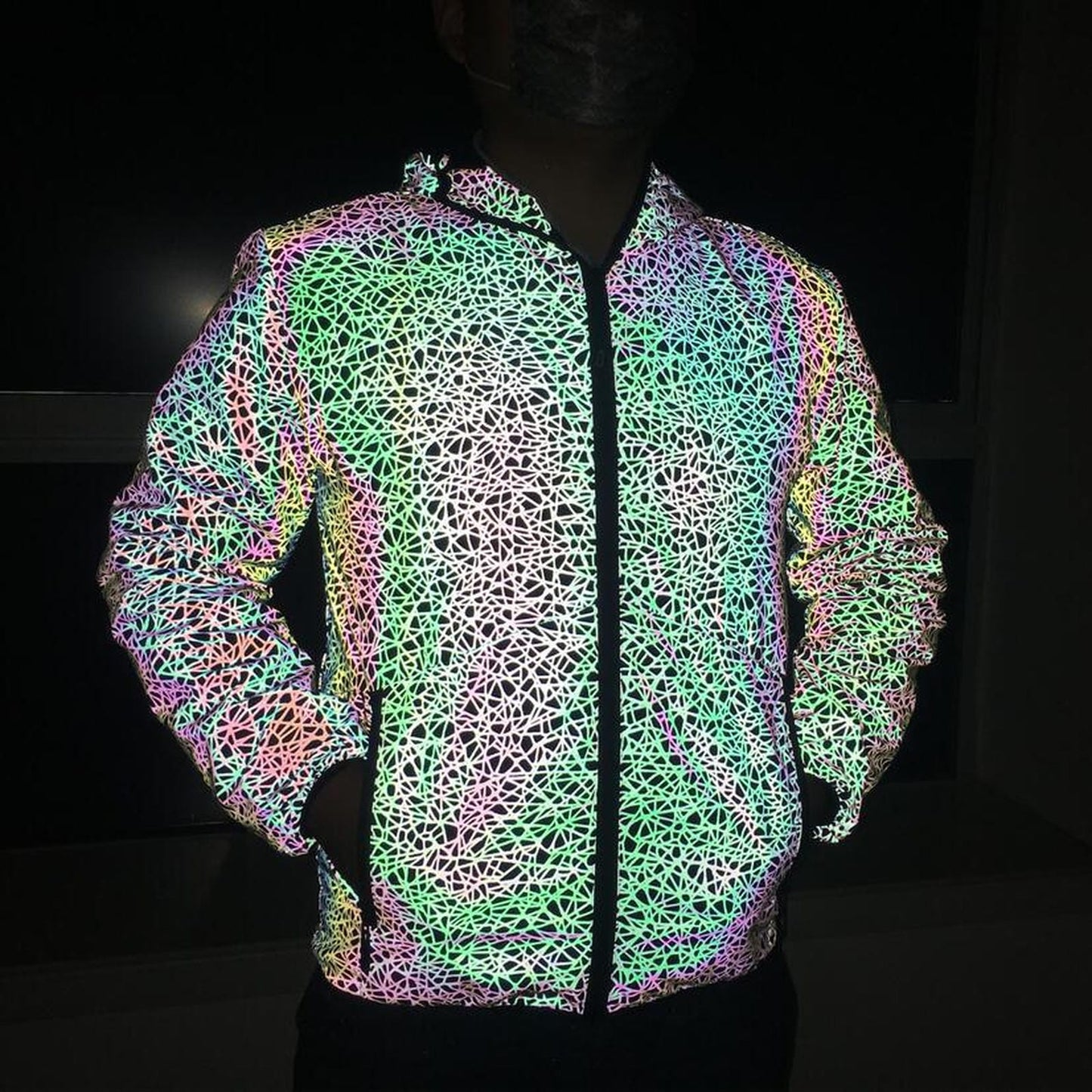 Reflective Rave Coat for EDM Music Festivals