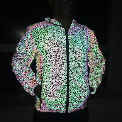 Reflective Rave Coat for EDM Music Festivals