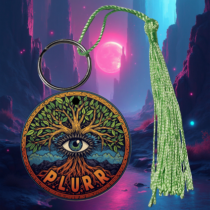 PLURR Aluminum Keychain for Raves and Festivals