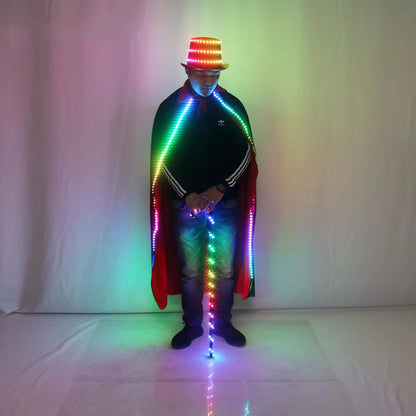 Glowing Led Hat Cloak Cosplay For EDM Raves And Festivals