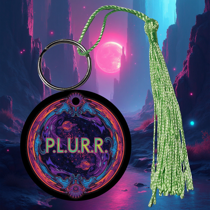 PLURR Aluminum Keychain for Raves and Festivals