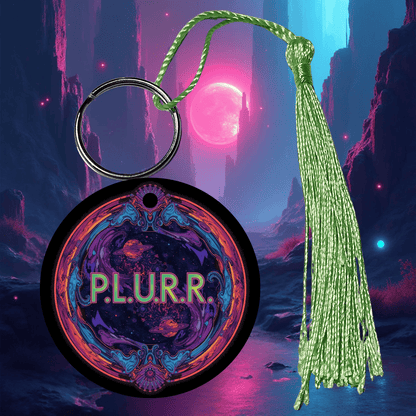 PLURR Aluminum Keychain for Raves and Festivals