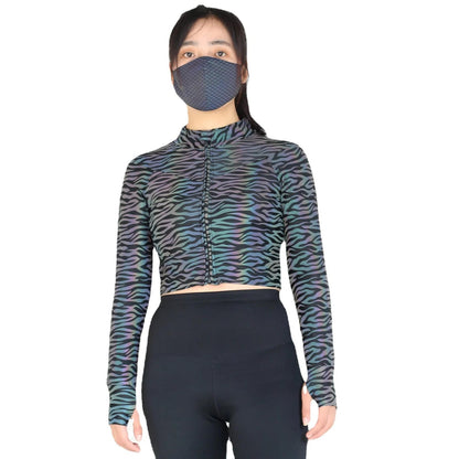 Reflective Short Jacket for Raves and EDM Music Festivals