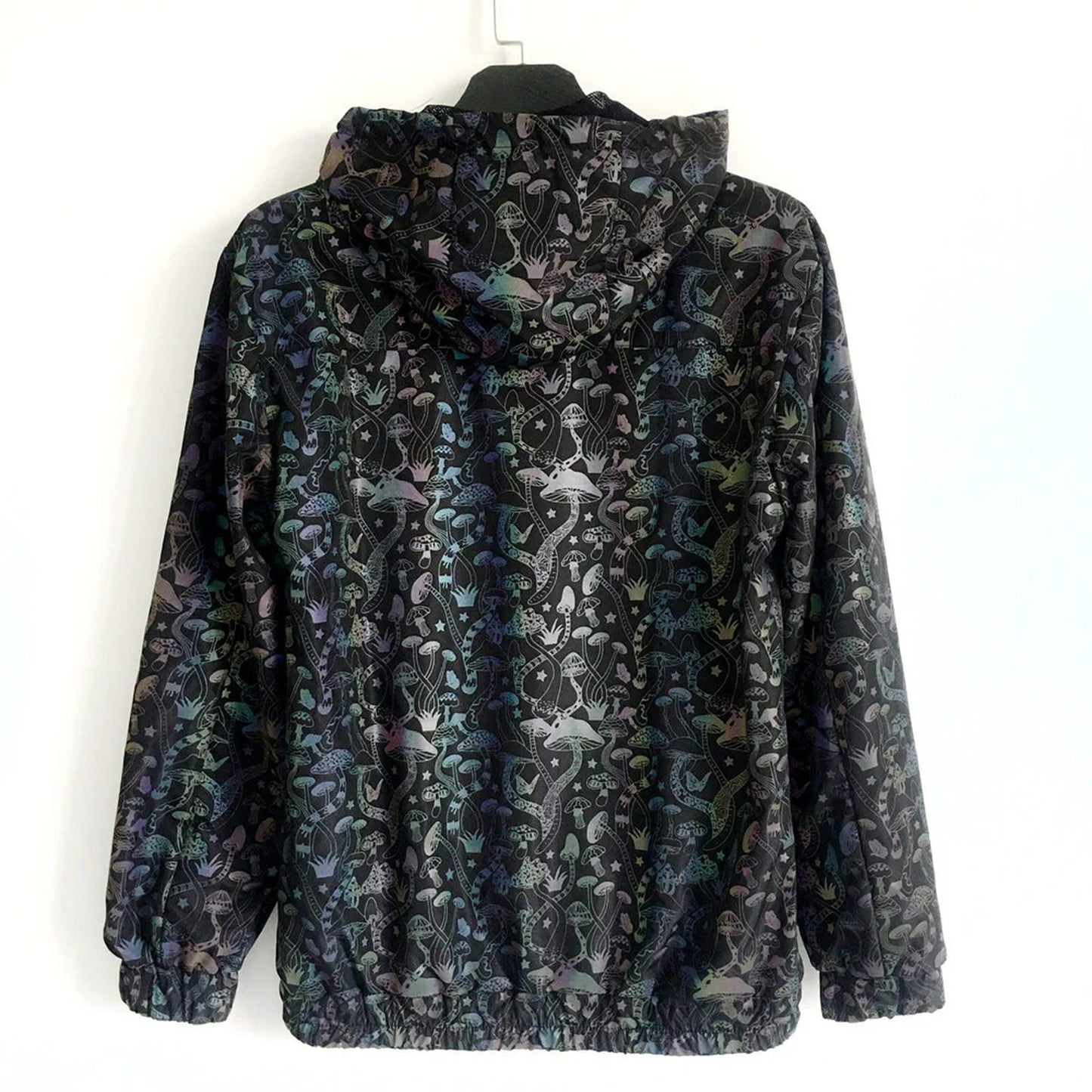 Reflective Hooded Jacket for EDM Raves and Music Festivals