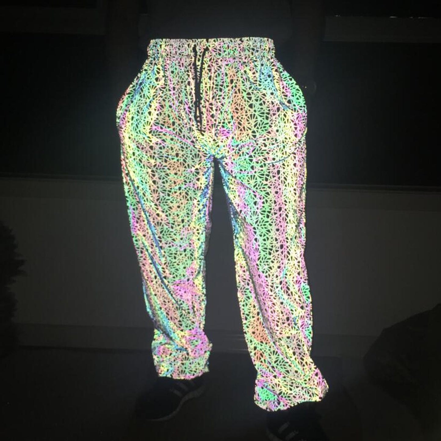 Festive Reflective Pants for EDM Rave Festivals