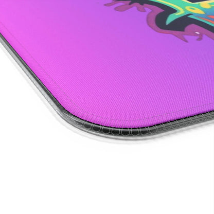 LED Wireless Charging Gaming Mouse Pad - 'EDM Festie Gear' RGB Desk Mat for Ravers