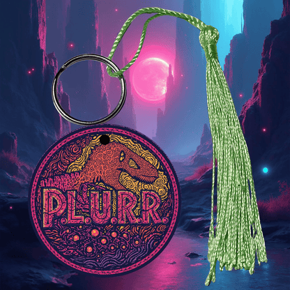 PLURR Aluminum Keychain for Raves and Festivals