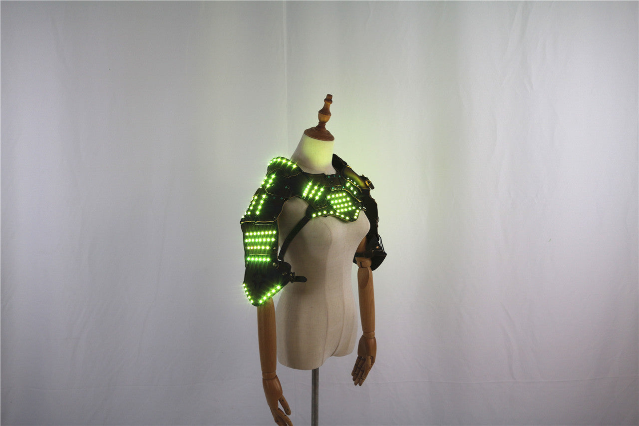 Glowing LED Clothes Armor Leather For Raves And EDM Music Festivals