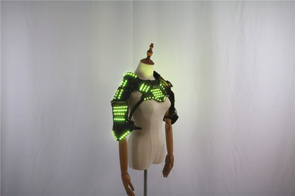 Glowing LED Clothes Armor Leather For Raves And EDM Music Festivals