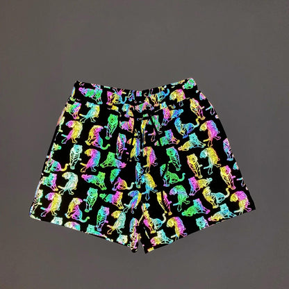 Mushroom Reflective Shorts for Rave and EDM Festivals