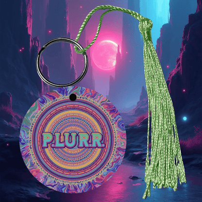 PLURR Aluminum Keychain for Raves and Festivals