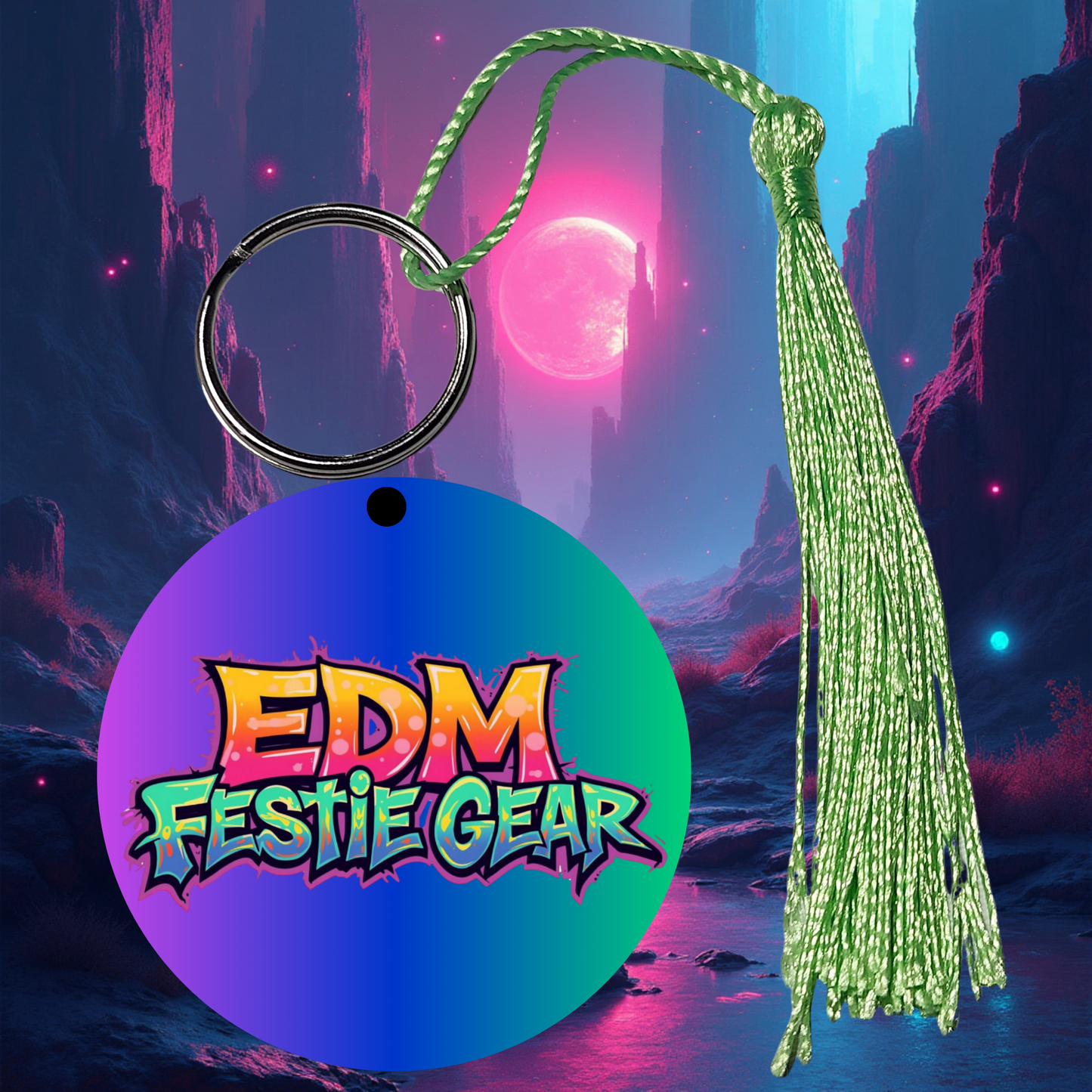 PLURR Aluminum Keychain for Raves and Festivals