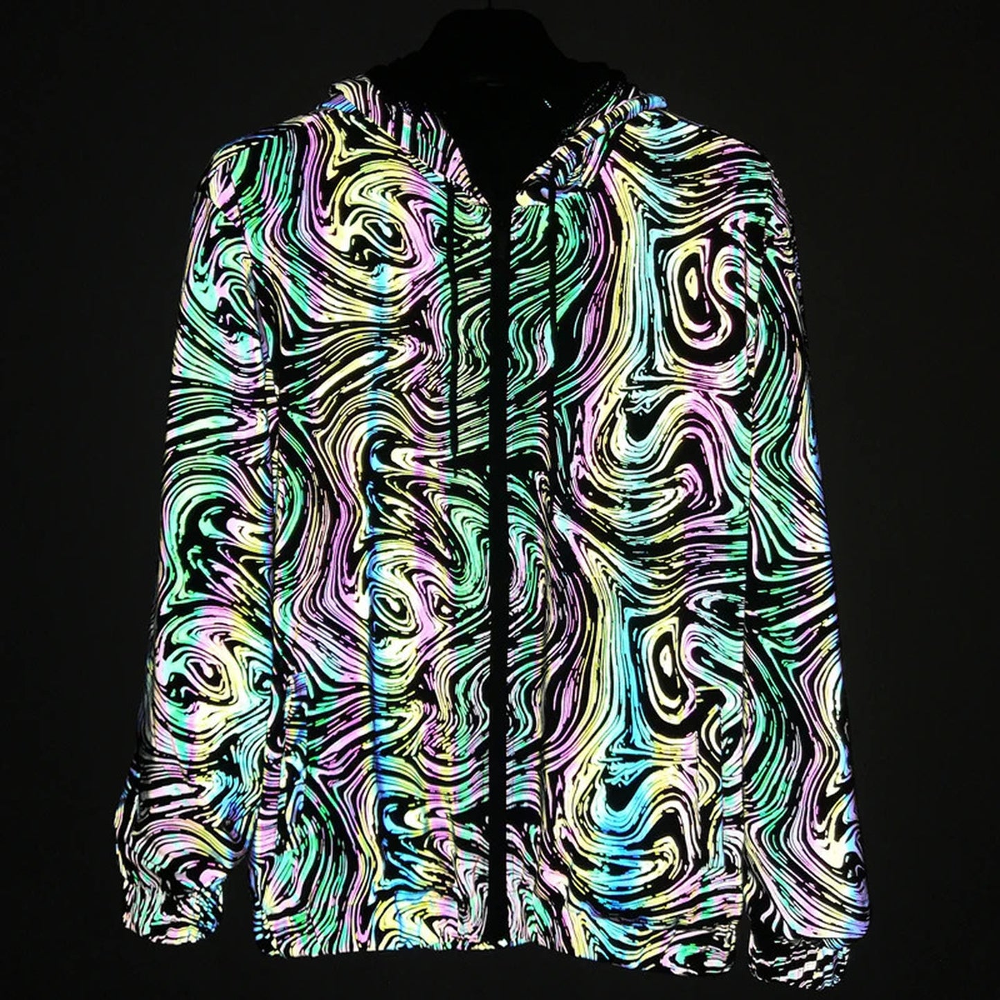 Reflective Rave Coat for EDM Festivals