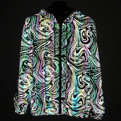 Reflective Rave Coat for EDM Festivals