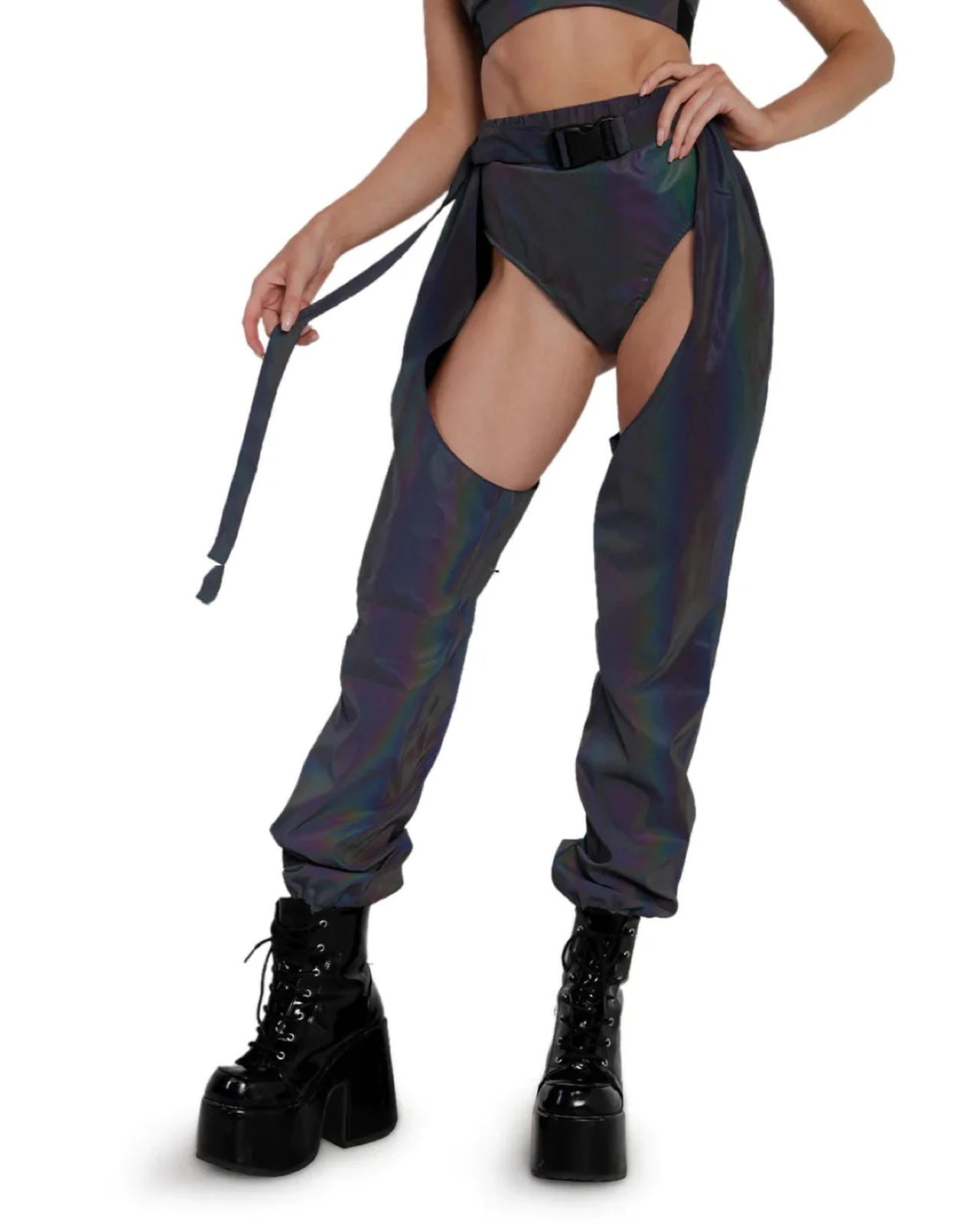 EDM Closed Foot Chap Pants for Raves and Festivals